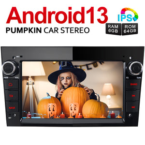 Pumpkin Android 13 Car Radio Navi Opel for Corsa D Astra H Zafira B Meriva A, Vectra C with Bluetooth CD Player