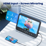 10,1 Zoll HD Dual Kopfstütze DVD Player mit 2 Kopfhörern, Unterstützt USB/SD HDMI-Eingang Unbegrentzte Region