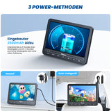10.5 inch 2 monitor headrest DVD player for car with battery, children's TV with USB/SD, AV input and output