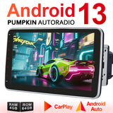 Autoradio Pumpkin 2 Din Android 12 avec écran 10,1 pouces et caméra, prend en charge DAB + Carplay Android Auto (4 Go + 64 Go)