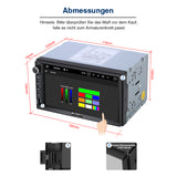 Pumpkin 7 Zoll Doppel-DIN Quad-core Android 13 Integrierte DAB Autoradio mit Navi Bluetooth