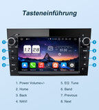 Pumpkin Opel Corsa Meriva Astra Android 13 Carplay Autoradio mit 7 Zoll 2 Din Touchscreen Radio mit Navi Bluetooth Kamera (6GB+64GB)