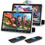 2×10,1 Zoll Kopfstützen DVD Player mit HD Bildschirm für Auto und Kinder, Slot-In Design Auto Fernseher mit HDMI