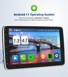 Pumpkin Radio 10.1 Zoll Android 11 Universal Autoradio 1 Din mit Drehbarem Bildschirm Navi Bluetooth