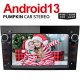 【6GB+64GB】Pumpkin 7 Zoll 8 Core Android 13 Opel Autoradio mit 6GB RAM Wireless Carplay Android Auto Navi Bluetooth für Corsa D Astra H Zafira B Meriva A, Vectra C（Glänzend schwarz）