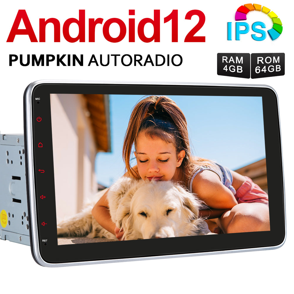 Pumpkin 10.1 Android 12 Autoradio mit Bluetooth und Großer