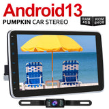 Autoradio Pumpkin 1 Din Android 12 avec navigation Bluetooth Carplay intégrée, prend en charge la caméra DSP WIFI DAB + 4G