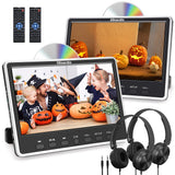 12,5-Zoll Dual-Screen Auto-DVD-Player mit HDMI-Eingang, Kopfhörern, Halterung, Dual-Lautsprechern, Kopfstützenhalterung