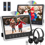 12,5-Zoll Dual-Screen Auto-DVD-Player mit HDMI-Eingang, Kopfhörern, Halterung, Dual-Lautsprechern, Kopfstützenhalterung