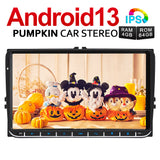 Pumpkin AA0729B Double Din Android 11 Car Radio for VW Golf 5 Golf 6 with 9 Inch 1280*720 IPS Large Screen, Bluetooth Navi DAB+ Android Auto (2GB+32GB)