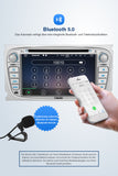 Pumpkin Ford Radio 7 Zoll Doppel Din Android 11 Autoradio mit CD Player GPS Navi Bluetooth Lenkradkontrolle