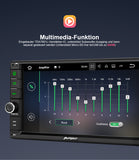 Pumpkin Android 11 Autoradio 7 Zoll Doppel-DIN Auto Sound System mit GPS Navi Bluetooth WIFI (2GB+32GB)