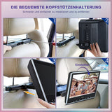 Pumpkin DVD Player Auto TV Kopfstütze im Saugdesign mit 10,1-Zoll Bildschirm, Auto Kopfstützen Monitor mit USB/SD-Wiedergabe, HDMI-Eingang und Ladespeicher
