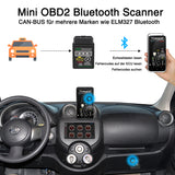Scanner d'interface de diagnostic Bluetooth OBDII V1.5, Mini ELM327 OBD2 OBDII, Mini ELM327 OBD2 pour voiture