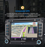 Pumpkin Android 11 Autoradio für VW Golf Touran mit Navi Bluetooth Kamera 7 Zoll Bildschirm, Unterstützt Android Auto DAB+ CD Player