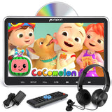 10.1 inch slot-in design DVD player car TV headrest with wall charger, HD car TV for children with headphones and HDMI input