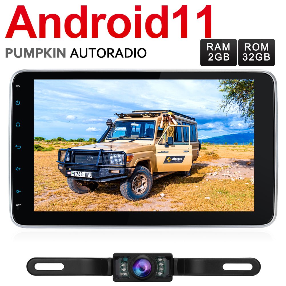 Pumpkin 10.1Doppel Din Radio Android 12 Bluetooth Autoradio mit Navi –  PumpkinDE