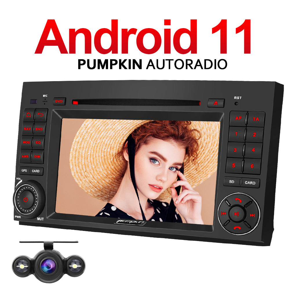 Pumpkin 7'' 2 Din Android 11 Autoradio für Mercedes mit Navi