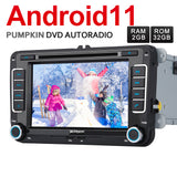 Pumpkin VW 7 Zoll Android 11 Radio für VW T5 Golf 5 Golf 6 RCD 310 mit Navi CD Player (2GB+32GB)